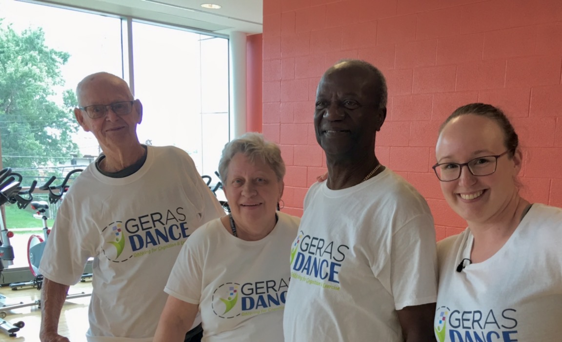Group of four GERAS Dance members.